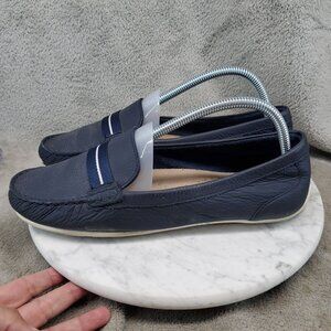 Clarks Shoes Womens Size 9 Blue Leather Dameo Vine Comfort Loafers *Read*